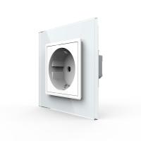 Розетка электрическая 16A Livolo, 1 пост, зажимы, цвет белый