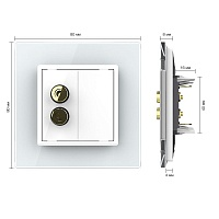 Розетка акустическая LIVOLO белая VL-C791A-11