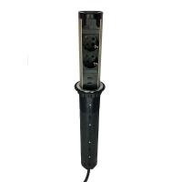 Розетка вертикальная выдвижная с электроприводом 2EU + 2USB, кабель 2м, RocketSocket, посадочный ⌀ 60мм