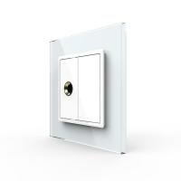 Розетка стерео аудио LIVOLO TRS 6.3 jack белая VL-C791M1-11