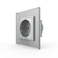 Розетка электрическая 220В LIVOLO серая VL-C7C1EU-15
