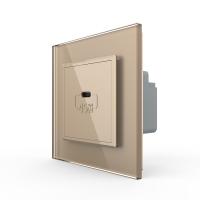 Розетка USB type C с блоком питания 45W Livolo1 пост Золотая