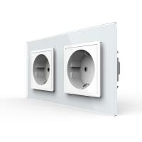 Розетка электрическая двойная 220В LIVOLO белая VL-C7C2EU-11