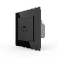 Розетка USB type C с блоком питания 45W Livolo1 пост Черная