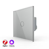 Одноклавишный умный сенсорный выключатель Livolo ZigBee, 1 пост, Серый VL-C701Z-2IG