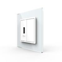 Розетка USB LIVOLO с блоком питания 5В 2.1А белая VL-C791USB-11