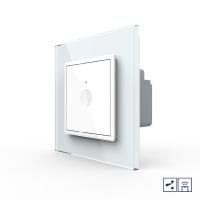 Одноклавишный проходной сенсорный выключатель Livolo Module с функцией радиоуправления, цвет белый
