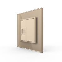 Розетка компьютерная LIVOLO RJ-45 золотая VL-C791C-13c