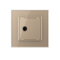 Розетка стерео аудио LIVOLO TRS 6.3 jack золотая VL-C791M1-13