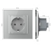 Розетка электрическая 220В LIVOLO серая VL-C7C1EU-15