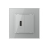 Розетка USB LIVOLO с блоком питания 5В 2.1А серая VL-C791USB-15