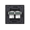 Телефонная розетка двойная LIVOLO черная VL-C792T-12