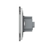 Розетка электрическая 220В LIVOLO серая VL-C7C1EU-15