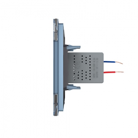 Розетка Livolo USB с блоком 5В 2.1А двойная Синяя