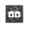 Розетка компьютерная двойная LIVOLO RJ-45 серая VL-C792C-15