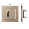 Розетка акустическая LIVOLO золотая VL-C791A-13