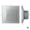 Сенсорный радиоуправляемый выключатель Livolo Quadro 2 клавиши 1 пост Серый