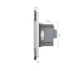 Розетка электрическая двойная 220В LIVOLO серая VL-C7C2EU-15