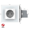 Розетка электрическая ZigBee (Wi-Fi) с заземлением защитными шторками 16A 1 пост Белая