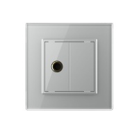 Розетка стерео аудио LIVOLO TRS 6.3 jack серая VL-C791M1-15