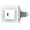 Розетка USB LIVOLO с блоком питания 5В 2.1А белая VL-C791USB-11