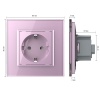 Розетка электрическая 16A Livolo, 1 пост, цвет розовый