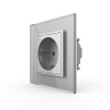 Розетка электрическая 220В LIVOLO серая VL-C7C1EU-15