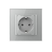 Розетка электрическая 220В LIVOLO серая VL-C7C1EU-15