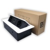 Розетка горизонтальная выдвижная 2 Euro 16A, USB type A+C с блоком 18W RocketSocket, проводка, белый