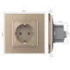 Розетка электрическая 220В LIVOLO золотая VL-C7C1EU-13