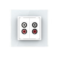 Розетка мультимедийная двойная AUDIO RCA LIVOLO белая VL-C792AD-11