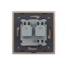 Розетка электрическая 220В LIVOLO золотая VL-C7C1EU-13