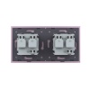 Розетка электрическая двойная 220В LIVOLO серая VL-C7C2EU-15