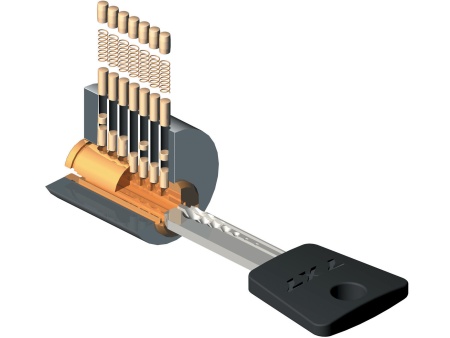 Цилиндр Mul-t-lock 7x7 ключ-ключ + модуль для Danalock V3