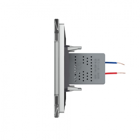 Розетка USB LIVOLO с блоком питания 5В 2.1А серая VL-C791USB-15