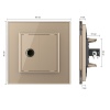 Розетка стерео аудио LIVOLO TRS 6.3 jack золотая VL-C791M1-13