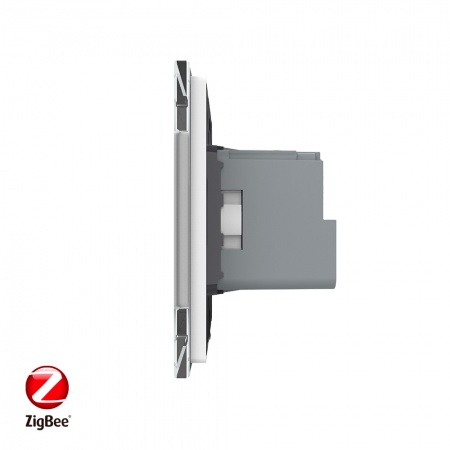 Розетка электрическая ZigBee (Wi-Fi) с заземлением защитными шторками 16A 1 пост Белая