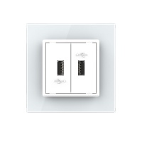 Розетка двойная USB LIVOLO с блоком питания 5В 2.1А белая VL-C792USB-11