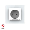 Розетка электрическая ZigBee (Wi-Fi) с заземлением защитными шторками 16A 1 пост Белая
