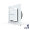 Сенсорный импульсный радиоуправляемый выключатель Livolo Quadro сухой контакт 1 клавиша Белый