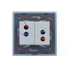 Розетка Livolo USB с блоком 5В 2.1А двойная Синяя