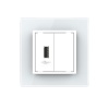 Розетка USB LIVOLO с блоком питания 5В 2.1А белая VL-C791USB-11