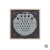Сенсорный радиоуправляемый выключатель Livolo Quadro 2 клавиши 1 пост Золотой